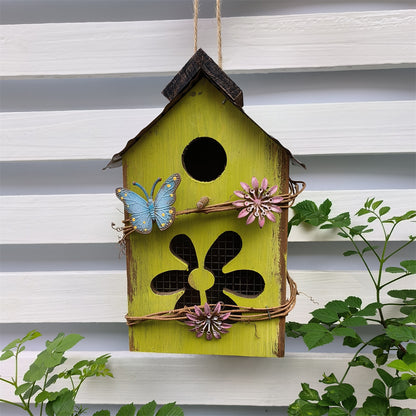 Decorative Wooden Bird House for Garden Outdoor