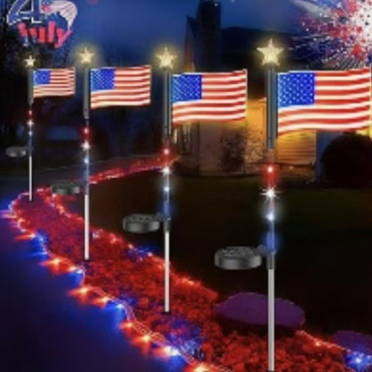 Solar Powered Flag Garden Light